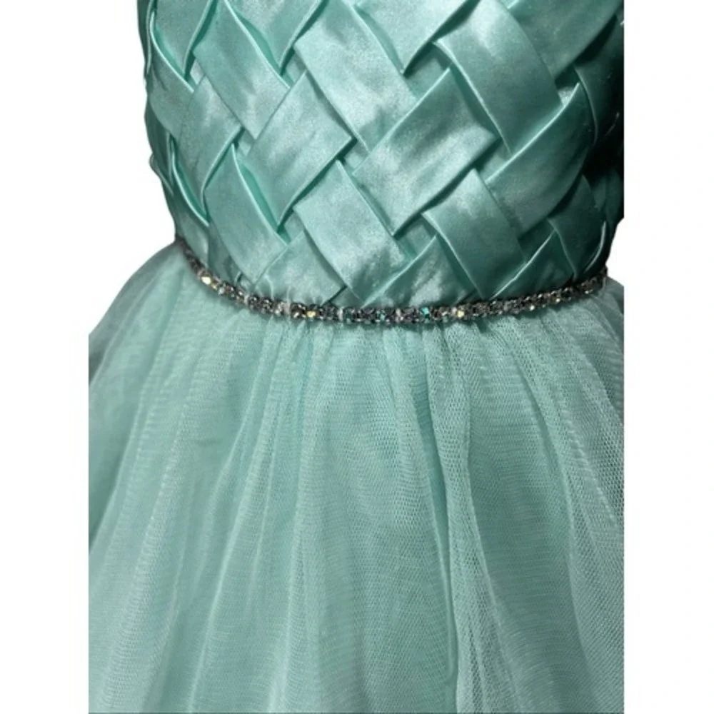 Toddler Girl 12M Mint Green Formal Tulle Dress Rhinestone Flower Girl Easter